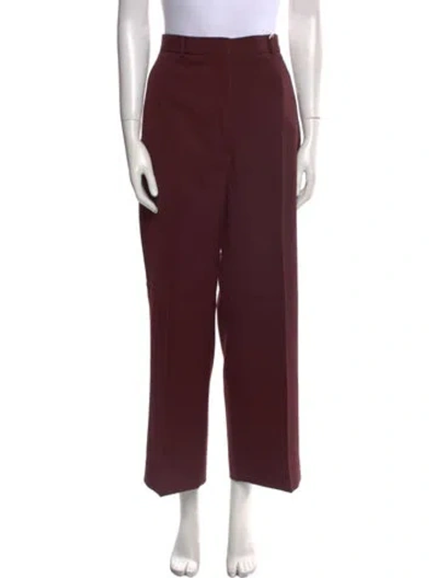 Pre-owned Acne Studios Wide Leg Pants W/ Tags In Burgundy