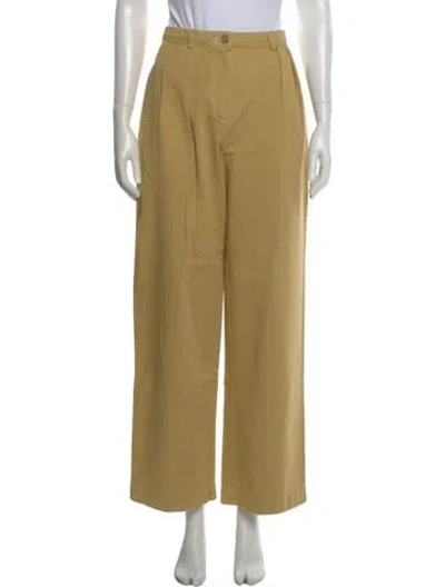Pre-owned Acne Studios Wide Leg Pants In Yellow