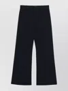 Acne Studios Wide Leg Pinstripe Trousers With Belt Loops In Black