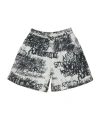 Acne Studios Abstract Pattern Print Shorts In Gray