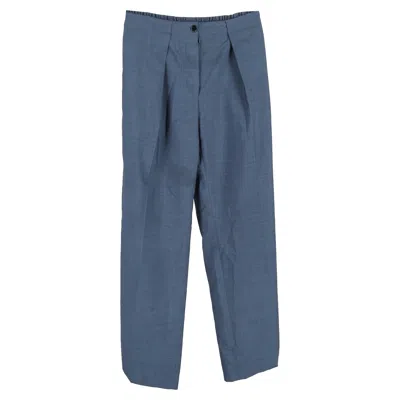Acne Studios Wide-leg Trousers In Blue Wool