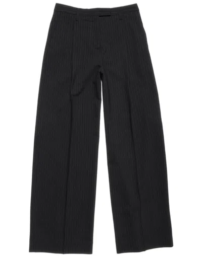 ACNE STUDIOS ACNE STUDIOS WIDE-LEG TROUSERS WITH VERTICAL PINSTRIPES