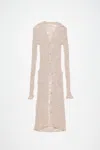 Acne Studios Linen-blend Cardigan In Dusty Pink