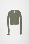 Acne Studios Wide Rib Cardigan In Seagrass Green