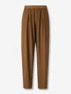 Acne Studios Wide Wool Trousers In Brown