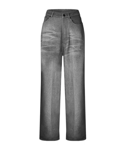 Acne Studios Wide-leg Denim Trousers In Gray
