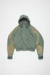 Acne Studios Hoded Zipper Casual Jacket In Olive Green
