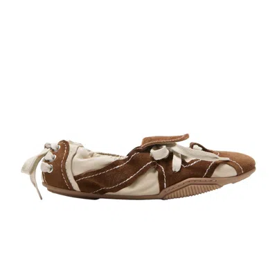 Pre-owned Acne Studios Wmns Lace-up 'off White Brown' | Women's Size 38
