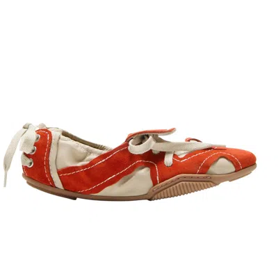 Pre-owned Acne Studios Wmns Lace-up Shoe 'off White Orange' | Women's Size 37