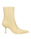 Acne Studios Woman Ankle Boots Cream Size 6 Leather In Neutral