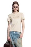 Acne Studios Woman Beige T-shirts & Tank Tops