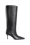 Acne Studios Stivali In Pelle Con Punta Affusolata In Black