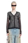 Acne Studios Black Lightweight Cardigan In Black
