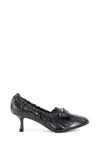 Acne Studios Leather Heel Shoes In Black