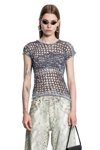 ACNE STUDIOS KAMBON TWEEDY CROCHET TOP