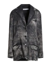 Acne Studios Woman Blazer Black Size 6 Viscose In Gray