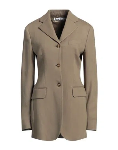Acne Studios Woman Blazer Military Green Size 6 Wool, Viscose
