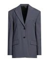 Acne Studios Woman Blazer Slate Blue Size 8 Polyester, Wool In Blue