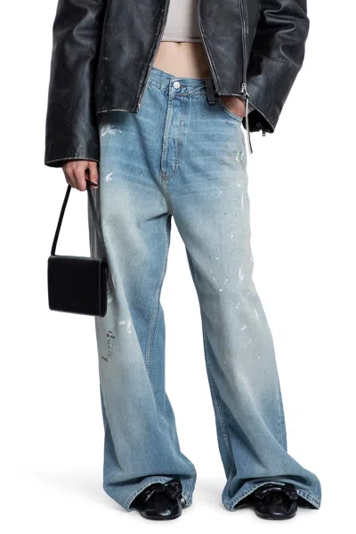 Acne Studios Woman Blue Trousers