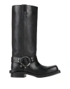 Acne Studios Black Boots With Buckle And Logo In Leather Woman In Black