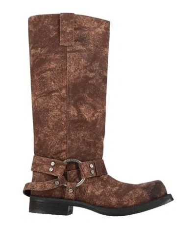 Acne Studios Woman Boot Light Brown Size 7 Textile Fibers