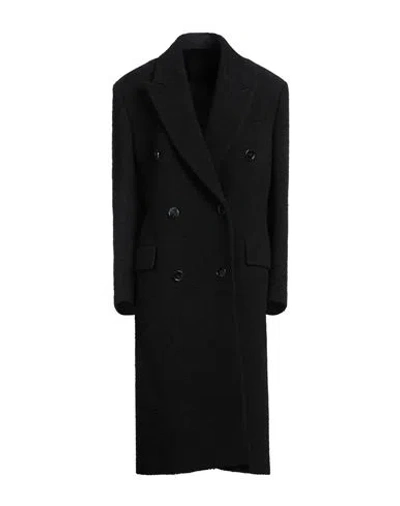 Acne Studios Woman Coat Black Size 4 Wool, Polyester, Nylon
