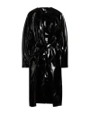 Acne Studios Woman Coat Black Size S/m Polyurethane, Polyester In Multi