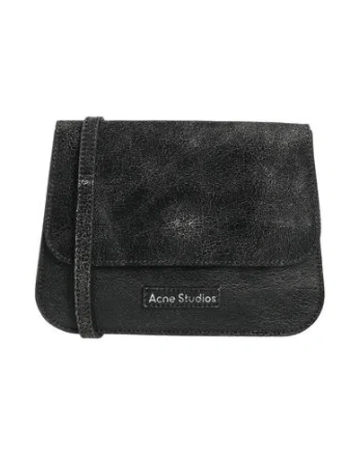 Acne Studios Woman Cross-body Bag Charcoal Size - Leather In Gray