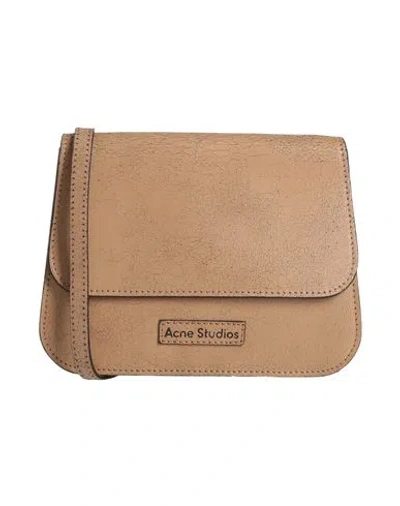 Acne Studios Woman Cross-body Bag Light Brown Size - Leather In Sand