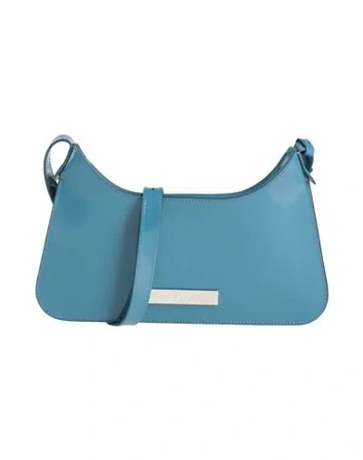 Acne Studios Woman Cross-body Bag Slate Blue Size - Calfskin