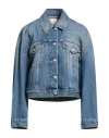 Acne Studios Womens Mid Blue Morris Faded-wash Boxy-fit Denim Jacket In Blue