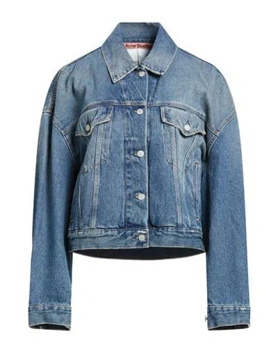 ACNE STUDIOS ACNE STUDIOS WOMAN DENIM OUTERWEAR BLUE SIZE 4 COTTON