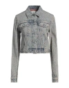 Acne Studios Woman Denim Outerwear Blue Size 8 Cotton In Blue