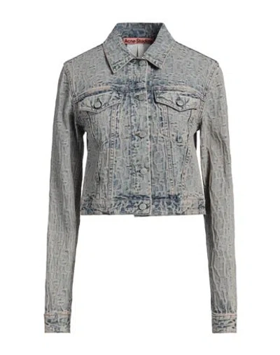 Acne Studios Woman Denim Outerwear Blue Size 8 Cotton