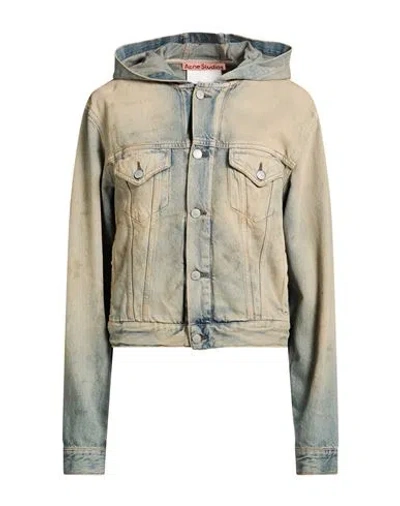 Acne Studios Woman Denim Outerwear Blue Size L Cotton