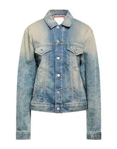 Acne Studios Woman Denim Outerwear Blue Size M Cotton