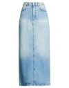 Acne Studios Woman Denim Skirt Blue Size 6 Organic Cotton In Blue