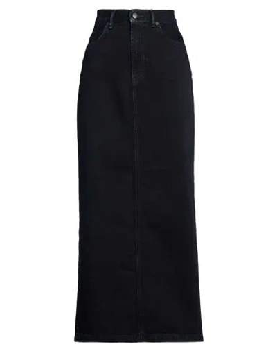 Acne Studios Woman Denim Skirt Midnight Blue Size 6 Cotton In Black
