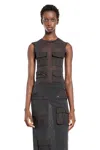 Acne Studios Mesh Work Vest In Grey