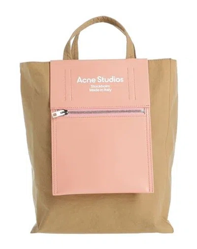 Acne Studios Woman Handbag Camel Size - Textile Fibers, Soft Leather In Red
