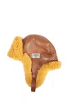 Acne Studios Belmet Shearling Hat In Brown