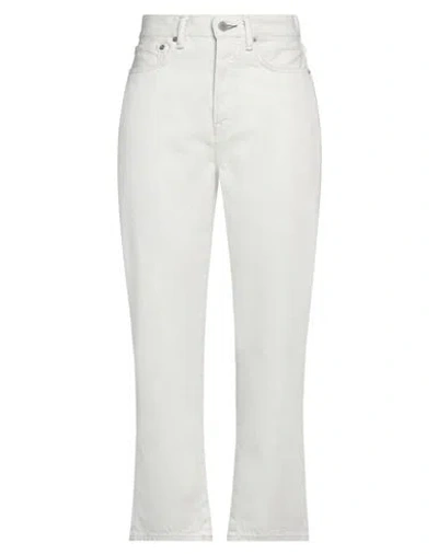 Acne Studios Woman Jeans Beige Size 29 Cotton In White