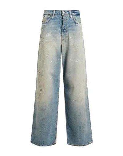 Acne Studios Woman Jeans Blue Size Xl Organic Cotton, Lyocell