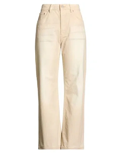 Acne Studios Woman Jeans Sand Size 29 Cotton In Nude