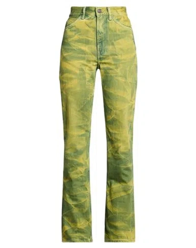 Acne Studios Woman Jeans Yellow Size 26w-32l Cotton In Brown