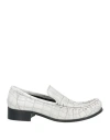 Acne Studios Block-heel Leather Loafers In Grey
