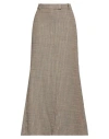 Acne Studios Woman Maxi Skirt Camel Size 6 Linen, Viscose, Polyester In Beige