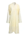 Acne Studios Ladies Pale Yellow Layered Long Sleeve Dress In Yellow