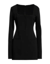 Acne Studios Woman Mini Dress Black Size 10 Polyester, Wool, Elastane In Black
