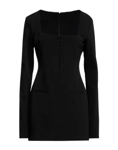 Acne Studios Woman Mini Dress Black Size 10 Polyester, Wool, Elastane